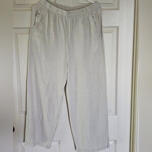 Cream linen pants